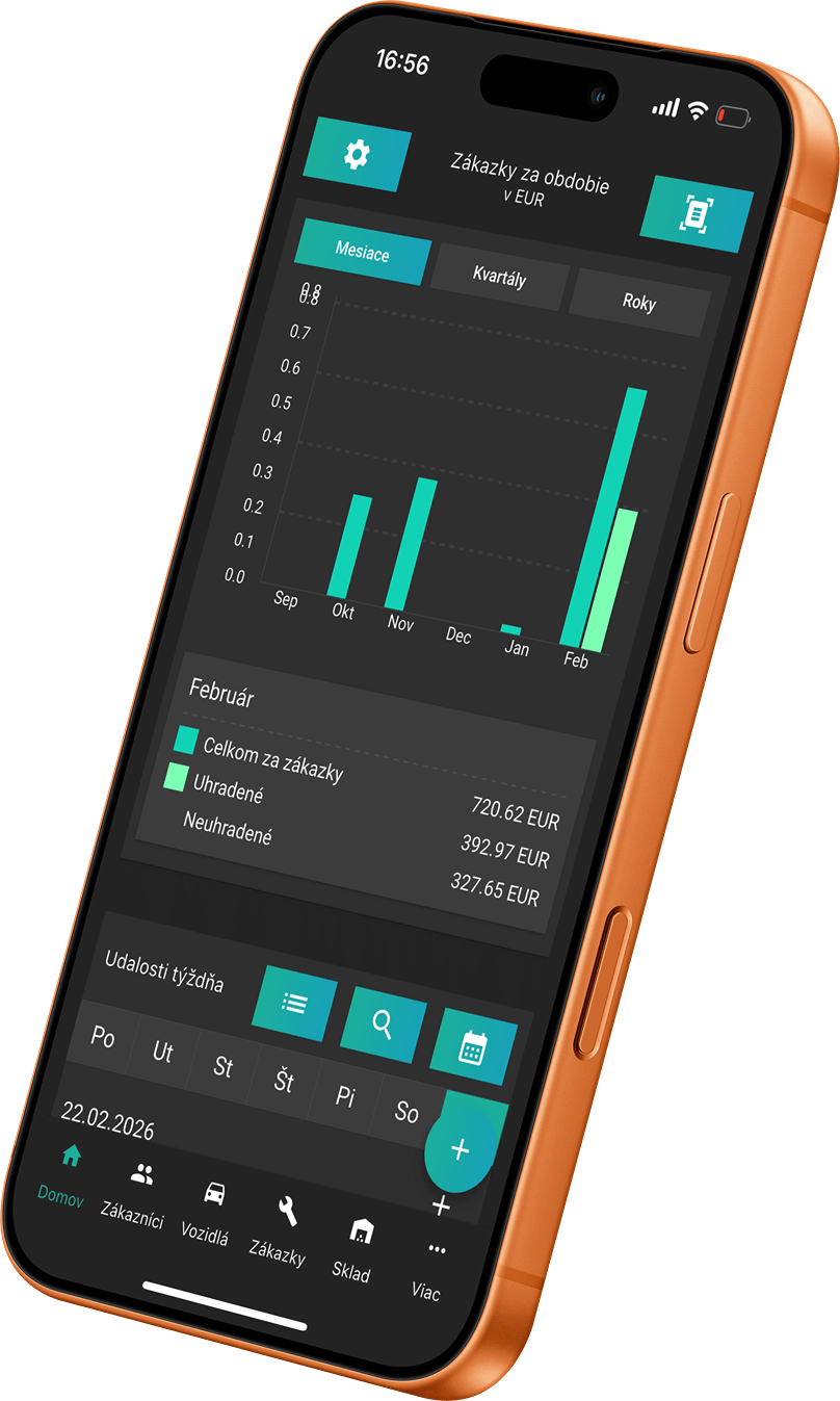 Cloudový systém pre autoservis a dielňu
