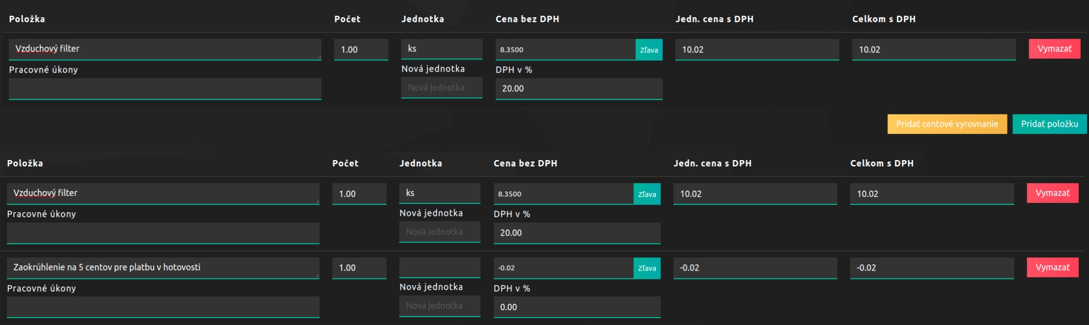 Zaokrúhľovanie platieb v hotovosti na 5 centov